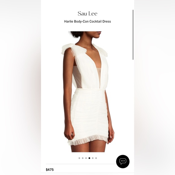 White Sau Lee Cocktail Dress - Picture 2 of 3